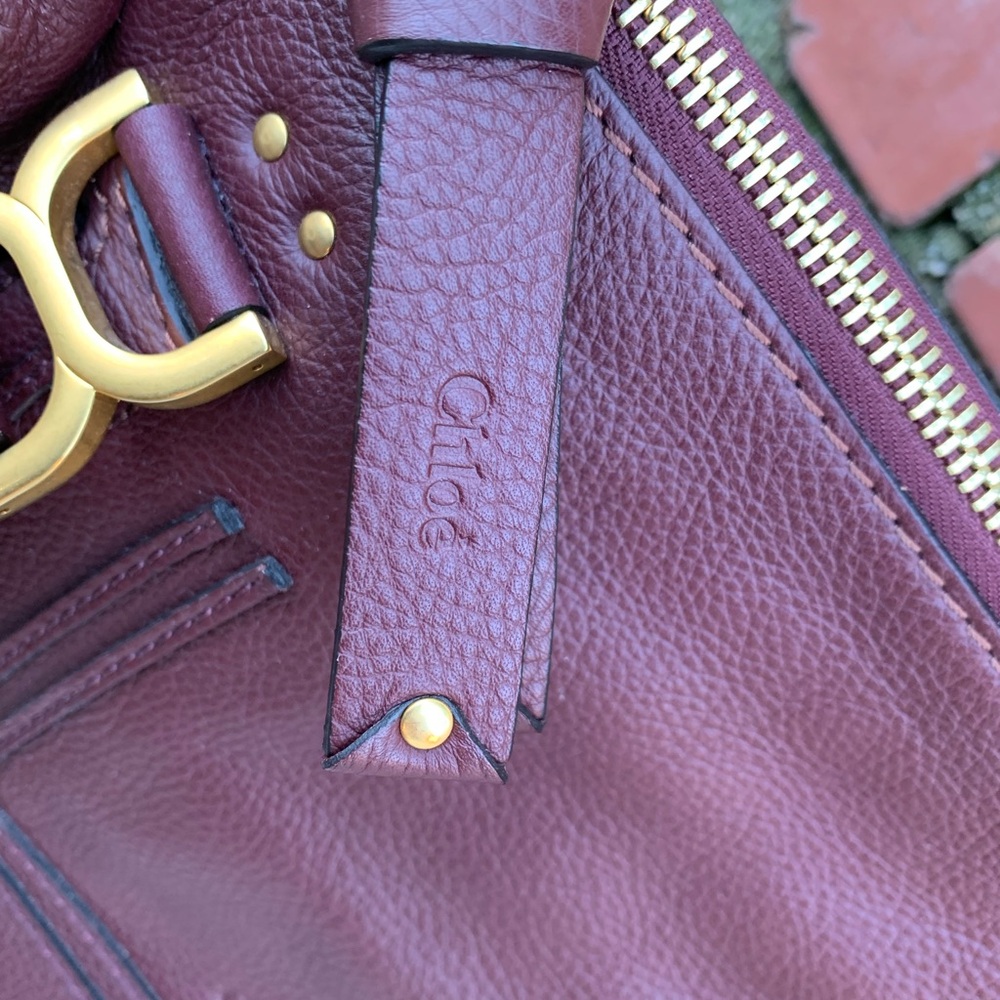 Chloe Marcie Medium Double Carry Satchel Bag in Grained Leather - Picture 8 of 13